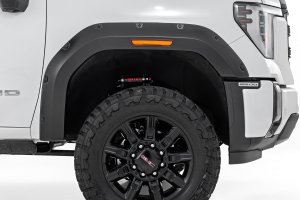 GMC Sierra 3500 HD Fender Flares - Rough Country - Pocket - GBD Aegean Stone - '20-'26